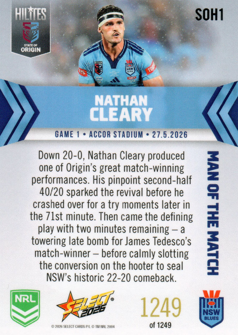 Nathan Cleary back