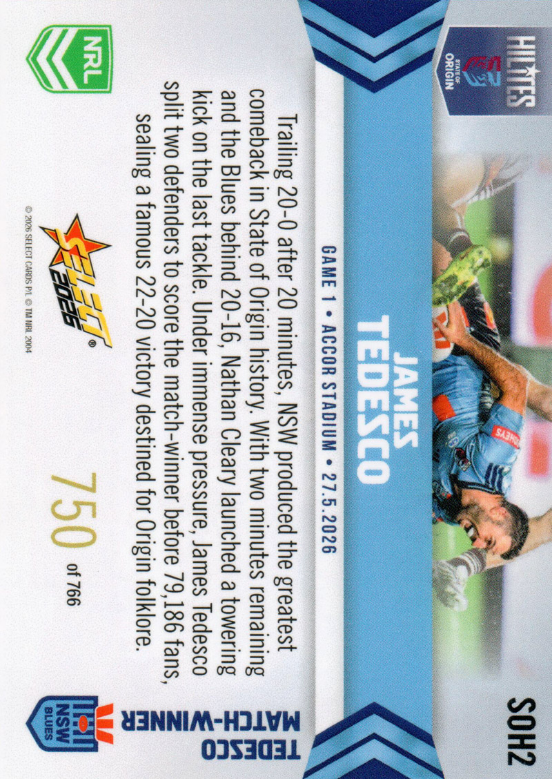 James Tedesco back