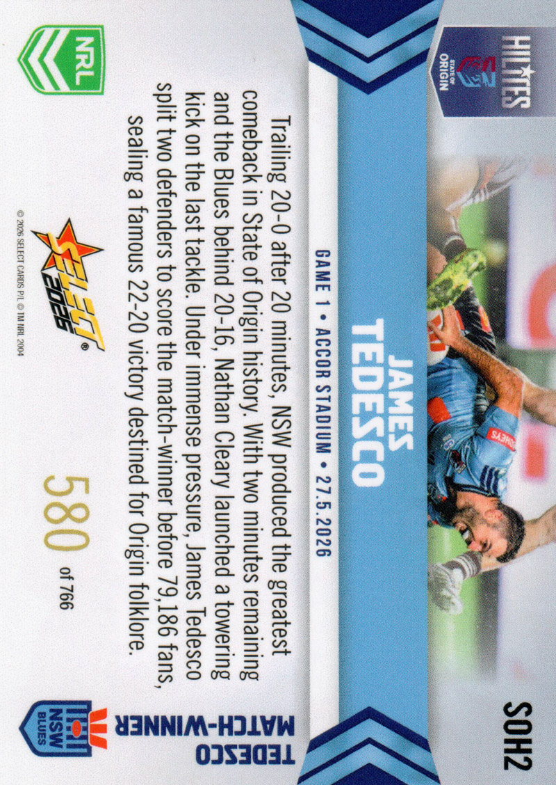 James Tedesco back