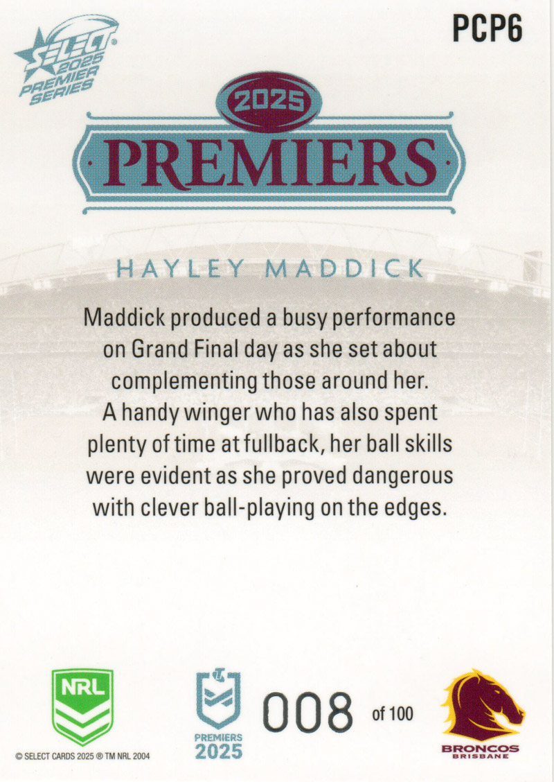 Hayley Maddick back