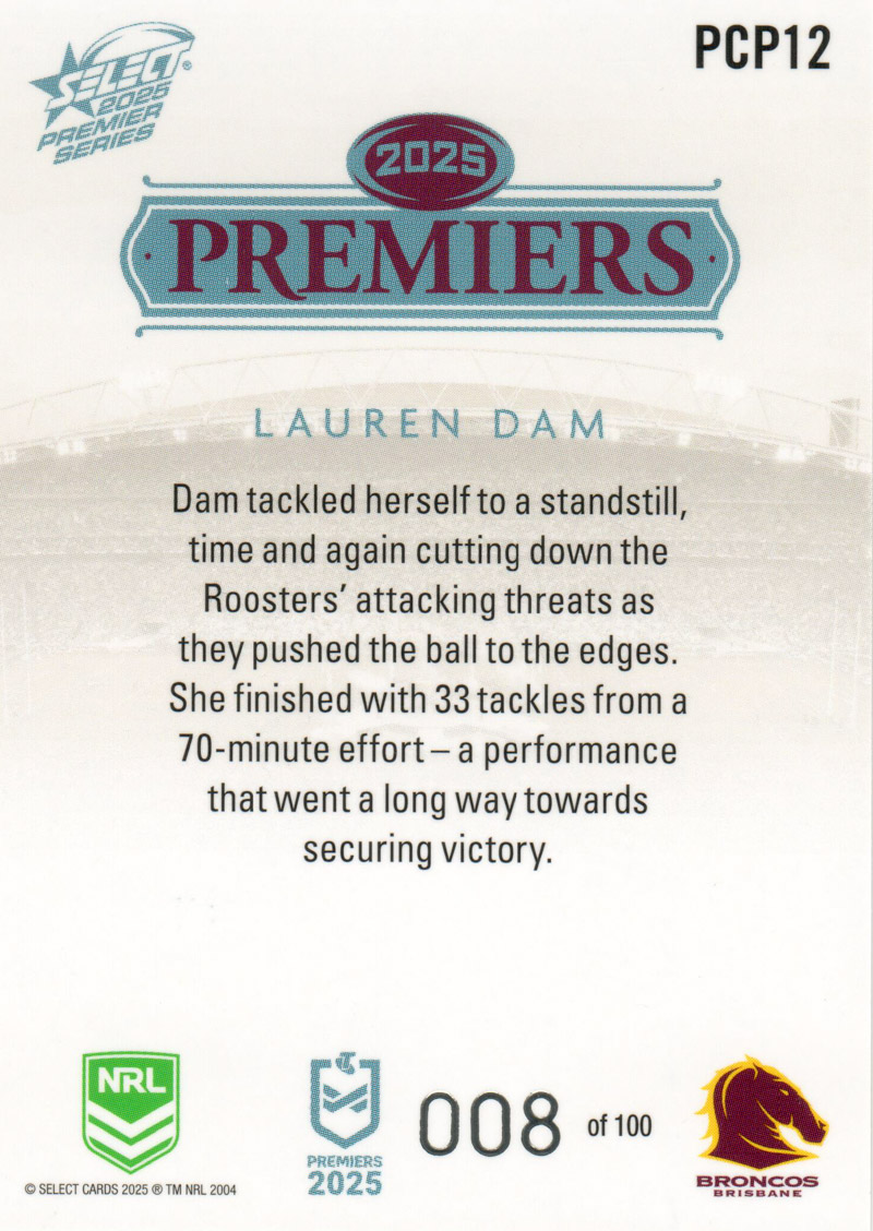 Lauren Dam back