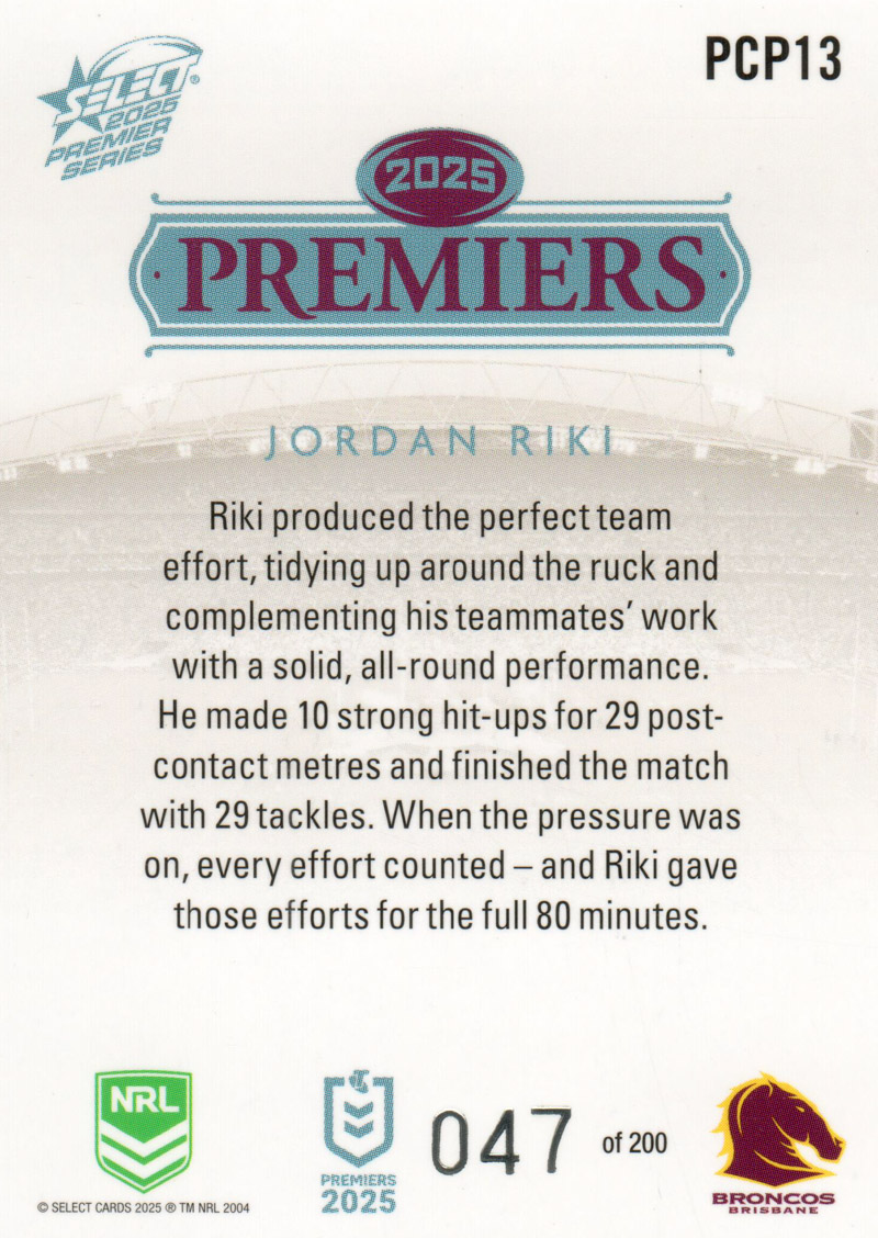 Jordan Riki back