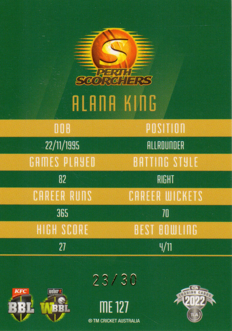 Alana King back