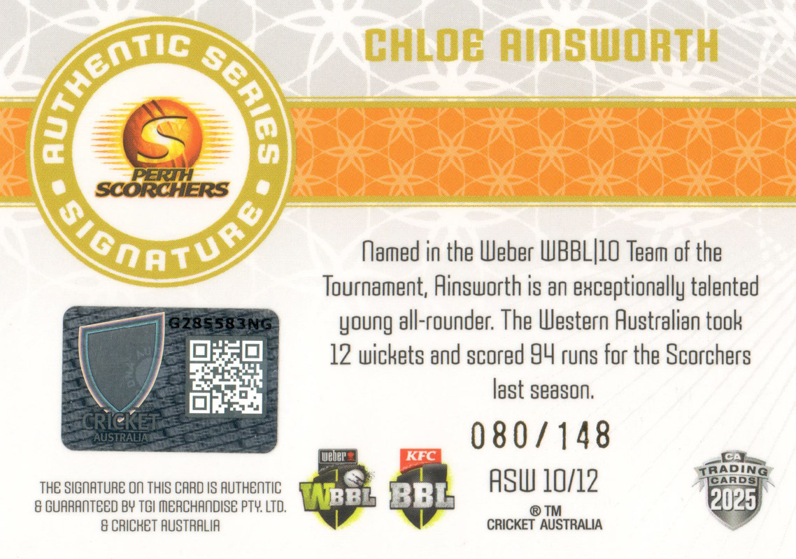 Chloe Ainsworth back