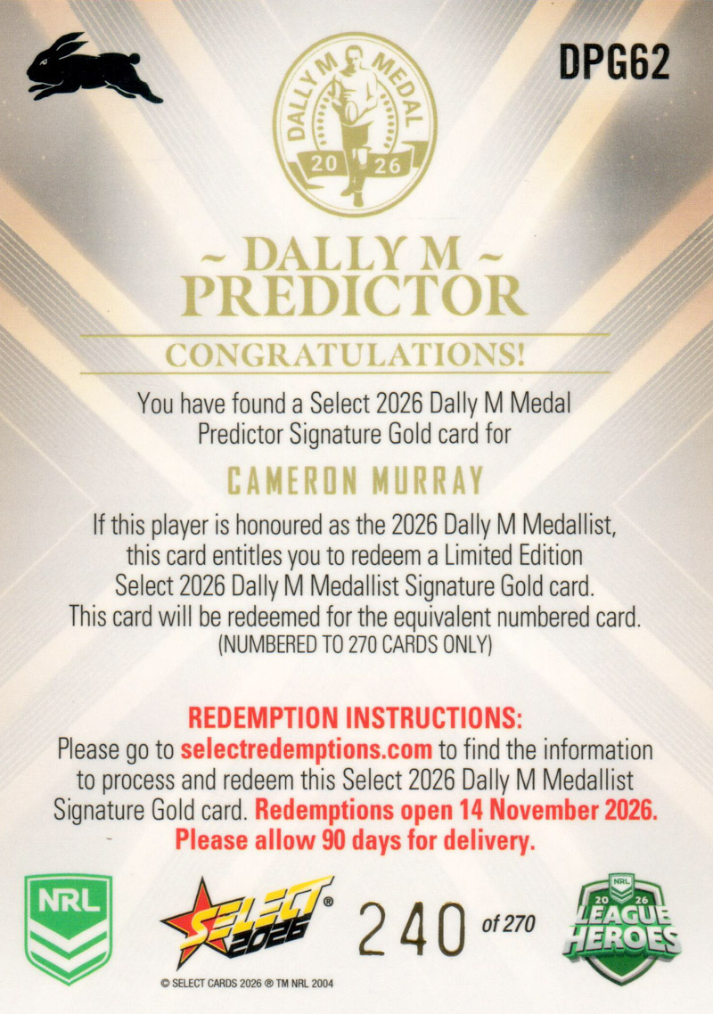 Cameron Murray back