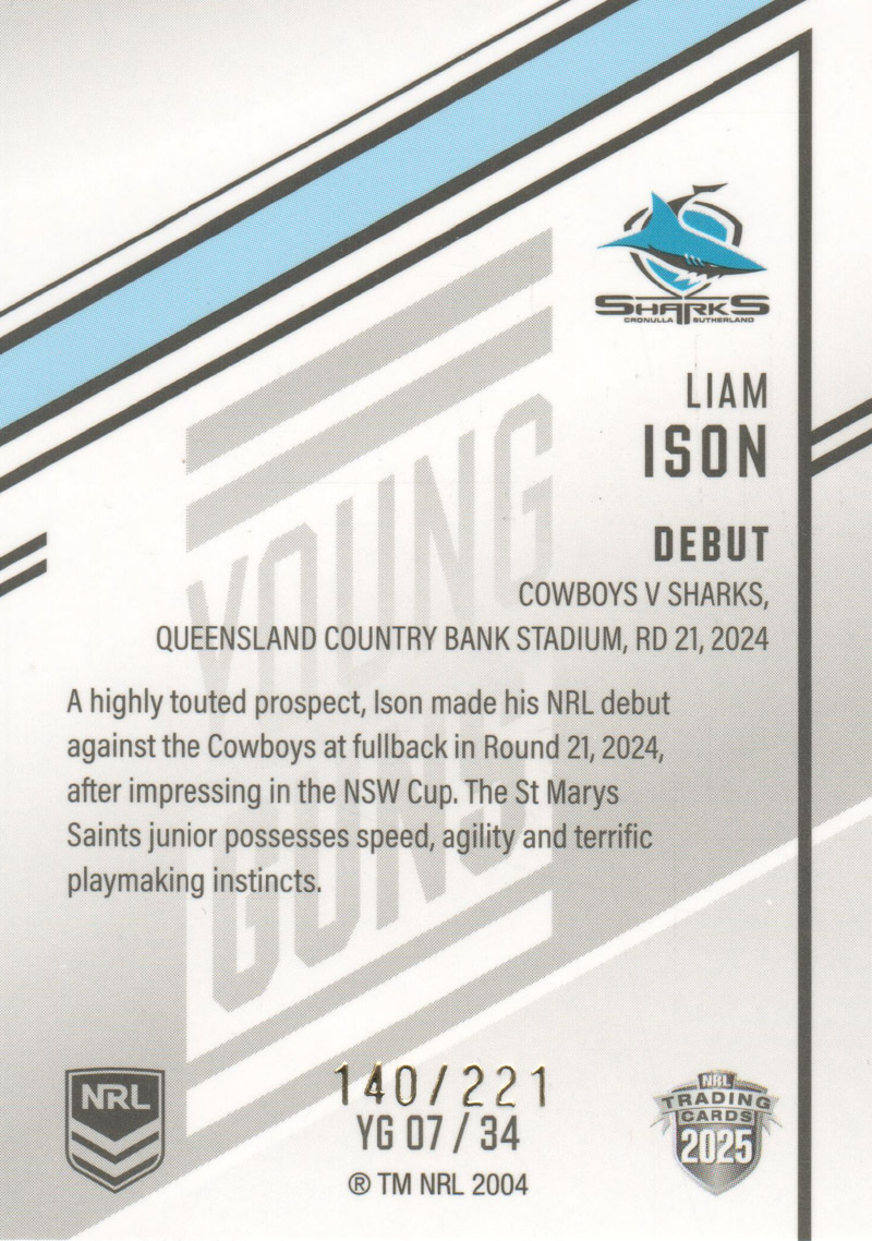 Liam Ison back