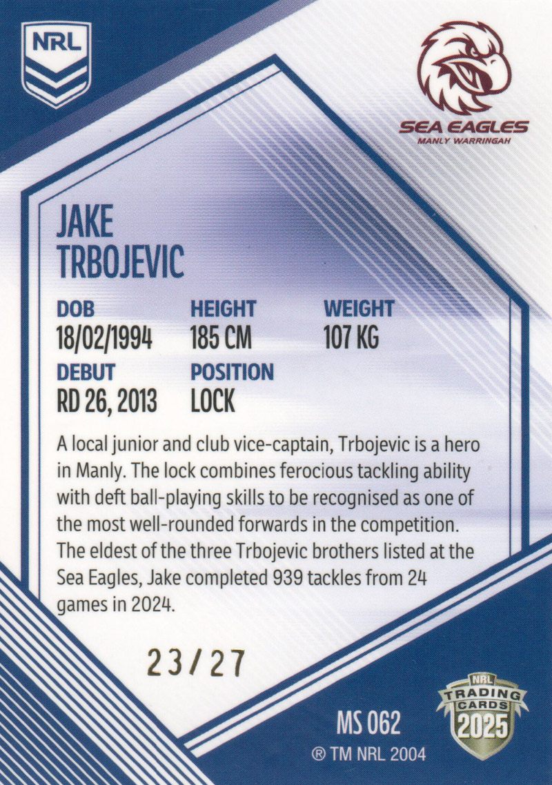 Jake Trbojevic back