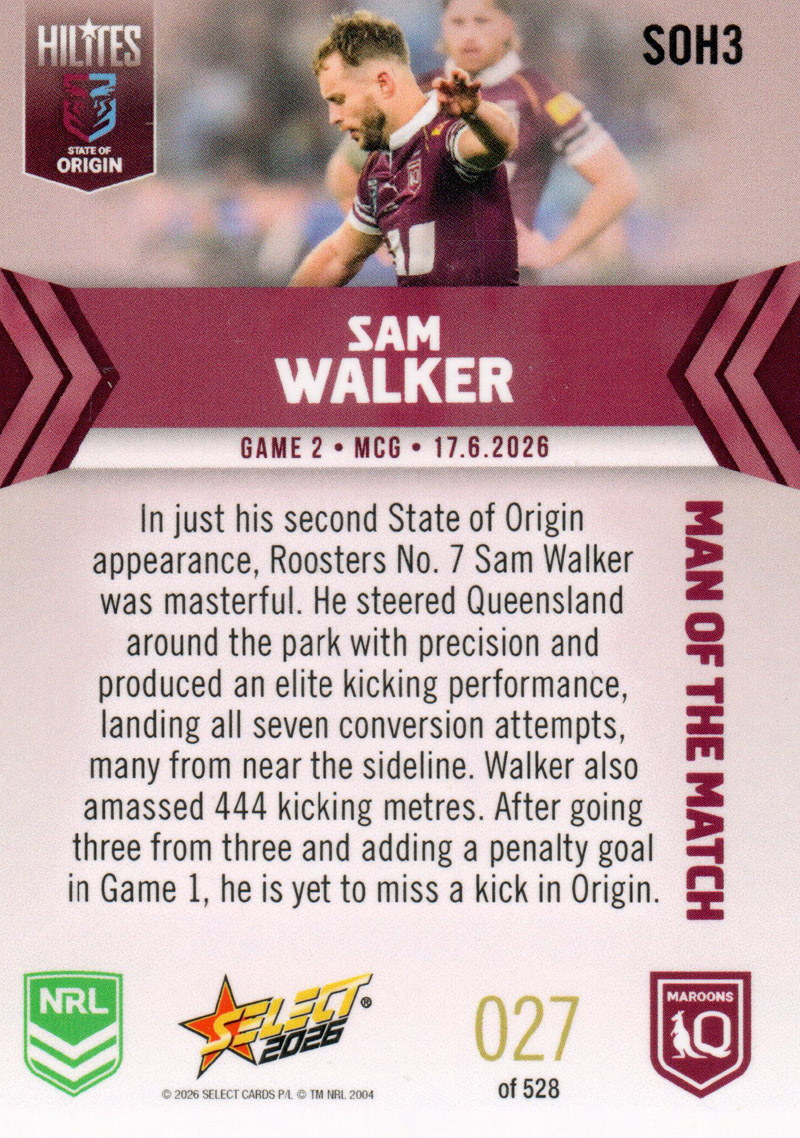 Sam Walker back