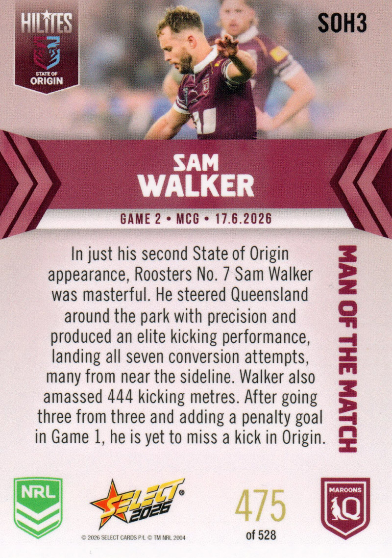 Sam Walker back