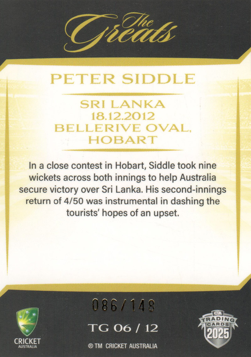 Peter Siddle – 18.12.2012 back