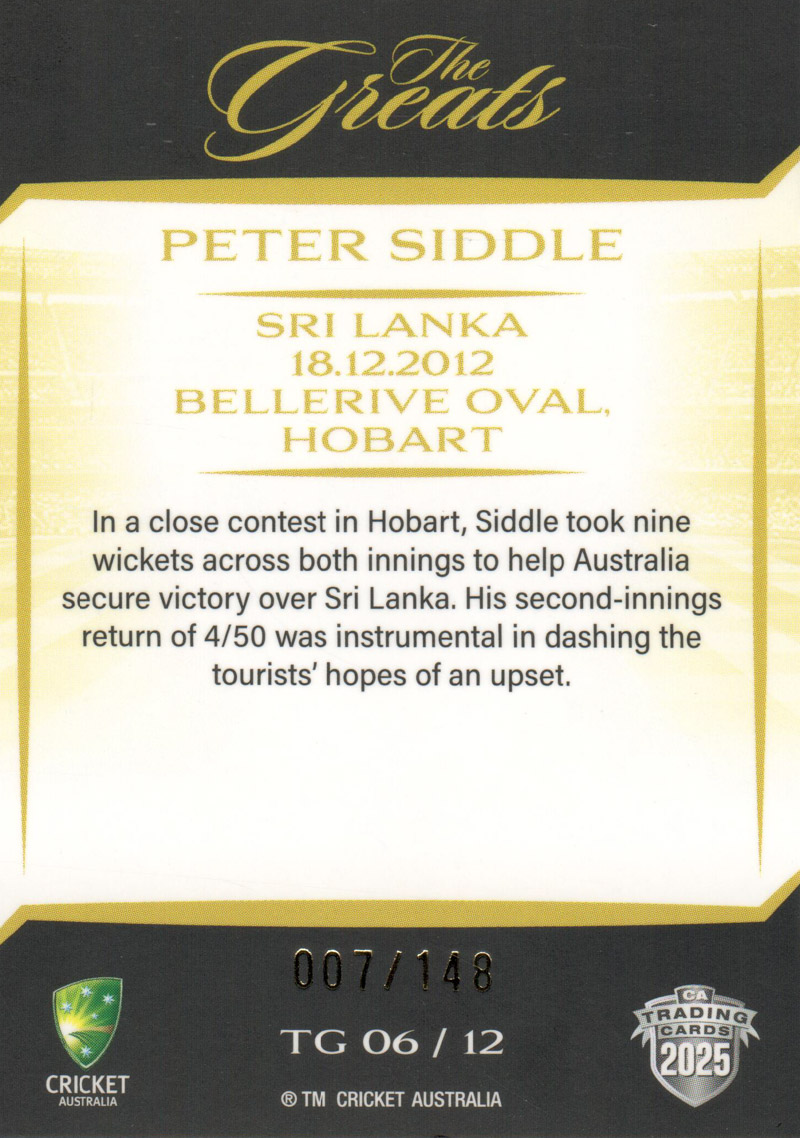Peter Siddle – 18.12.2012 back