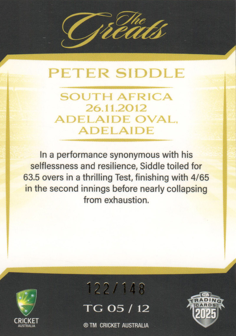Peter Siddle – 26.11.2012 back