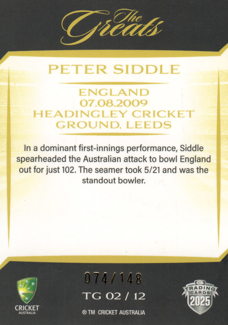 Peter Siddle – 07.08.2009 back