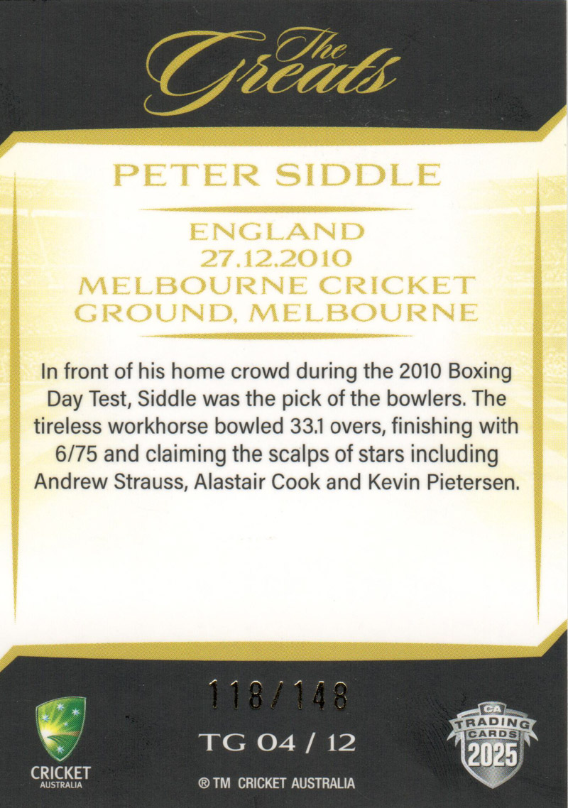 Peter Siddle – 27.12.2010 back