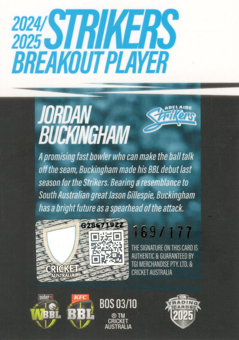 Jordan Buckingham back