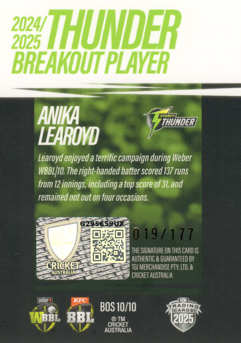 Anika Learoyd back