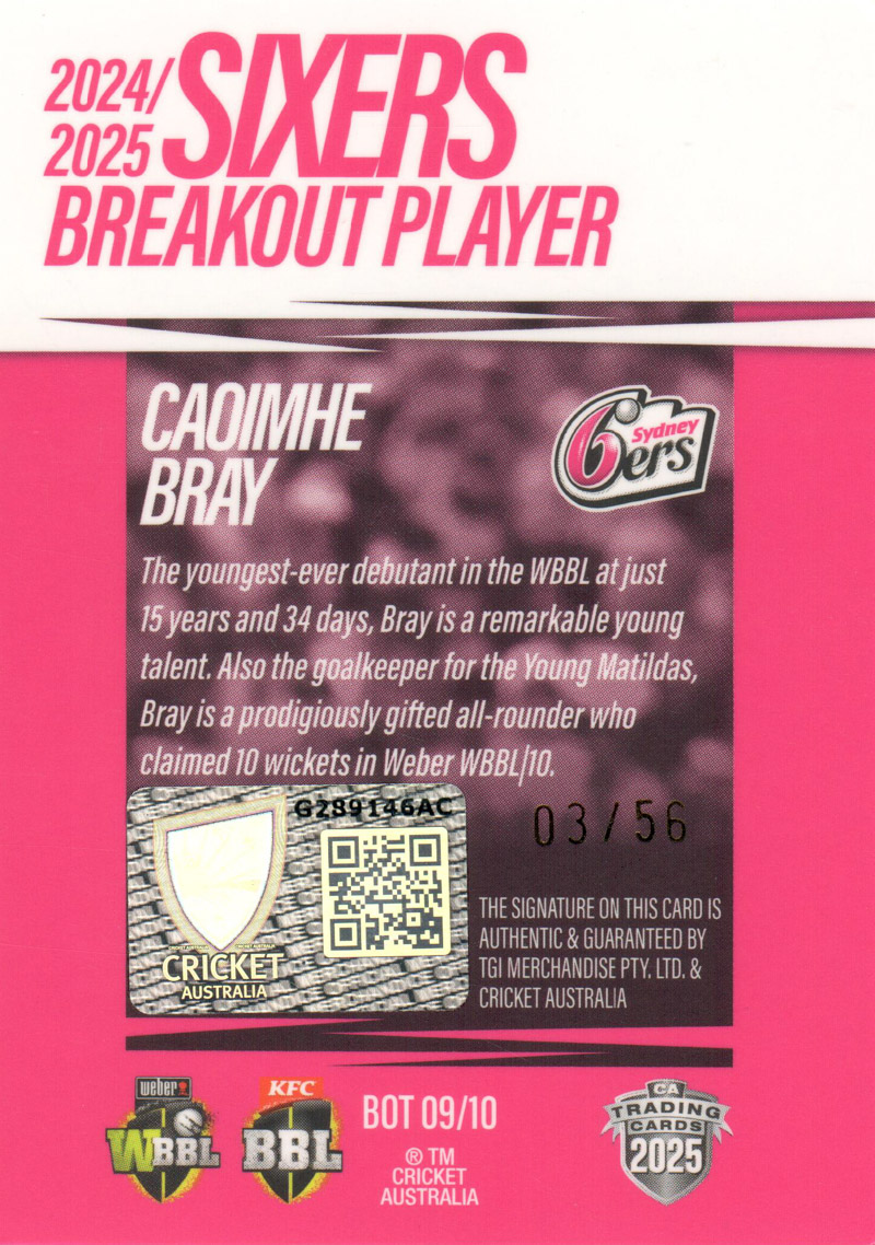 Caoimhe Bray back
