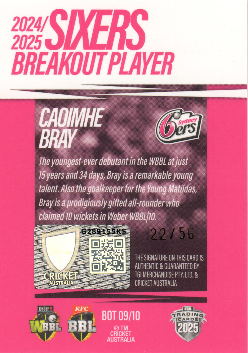 Caoimhe Bray back