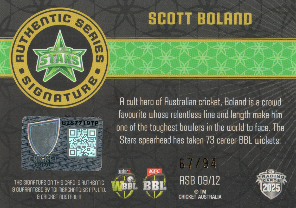 Scott Boland back