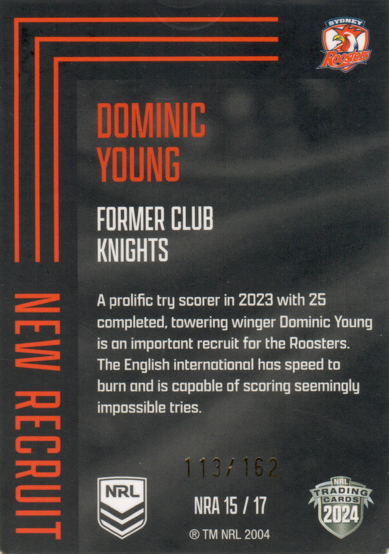 Dominic Young back