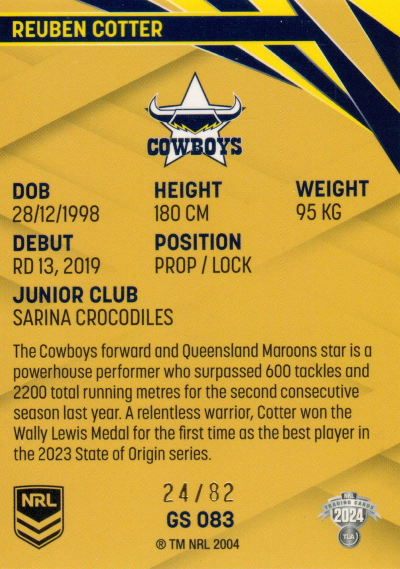 Reuben Cotter back
