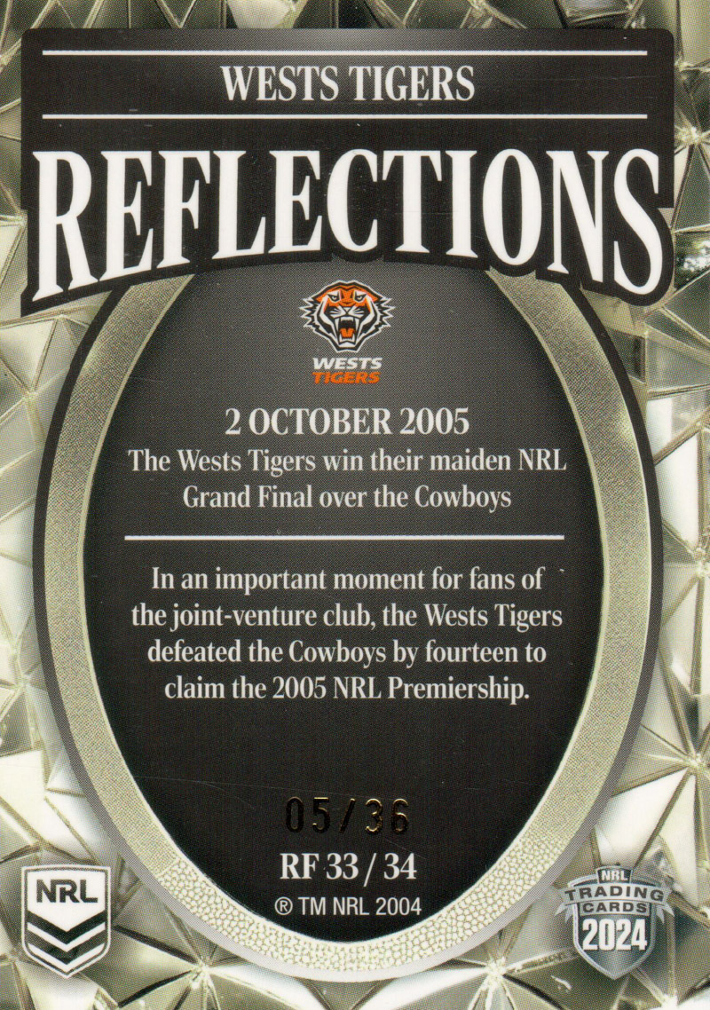 2005 Tigers Premiership back