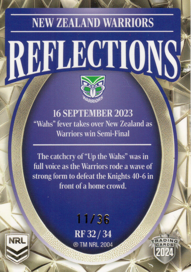 2023 Warriors Semi Final Win back