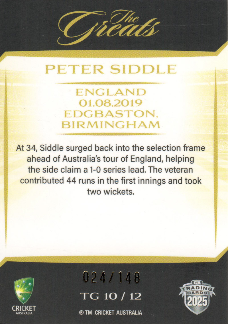Peter Siddle – 01.08.2019 back