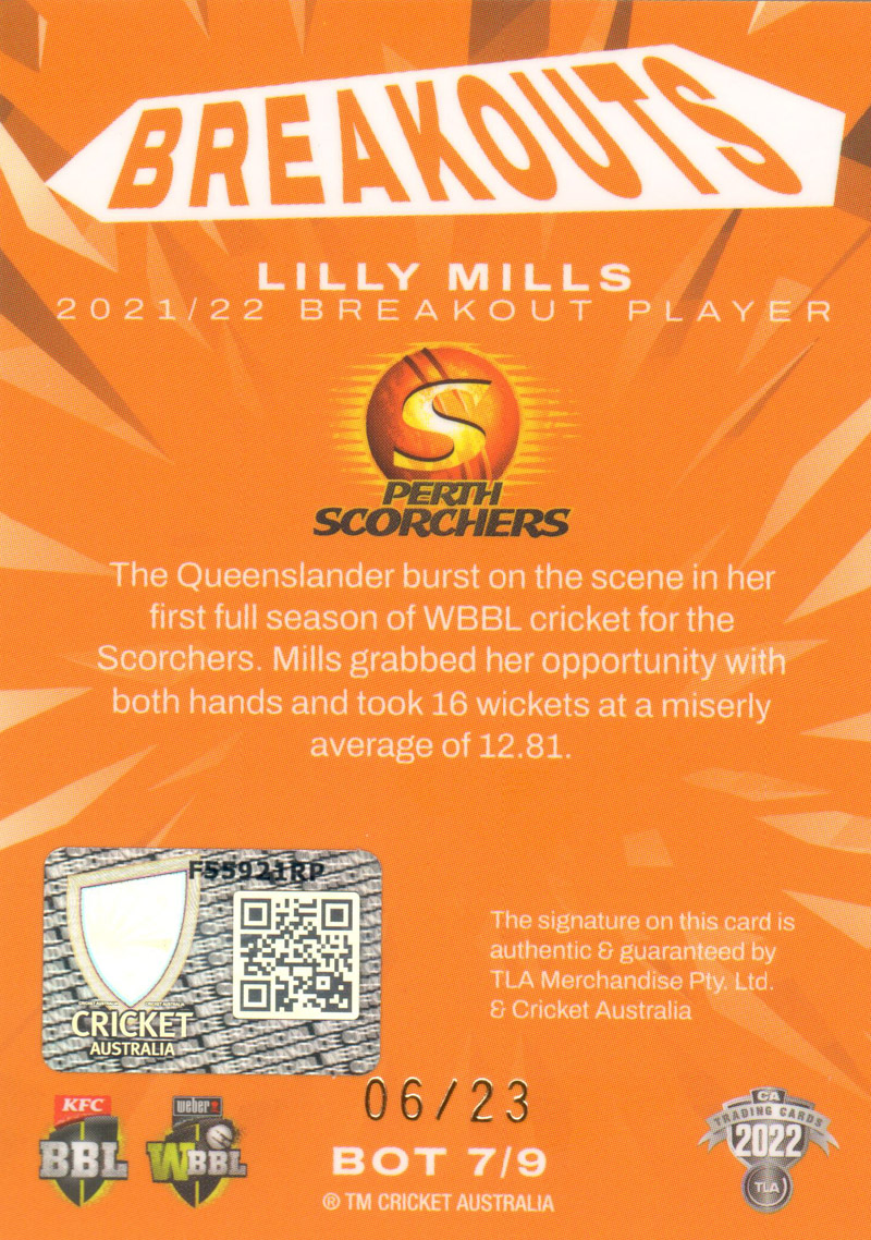 Lilly Mills back