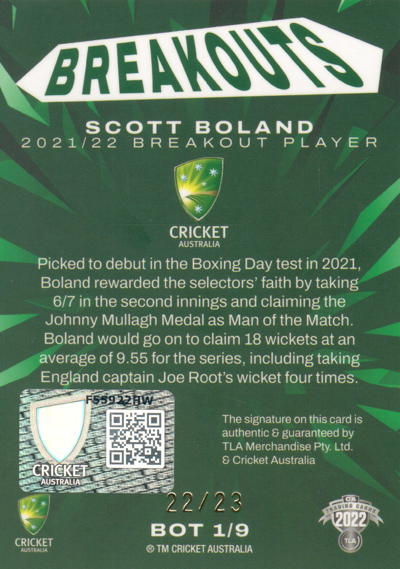 Scott Boland back