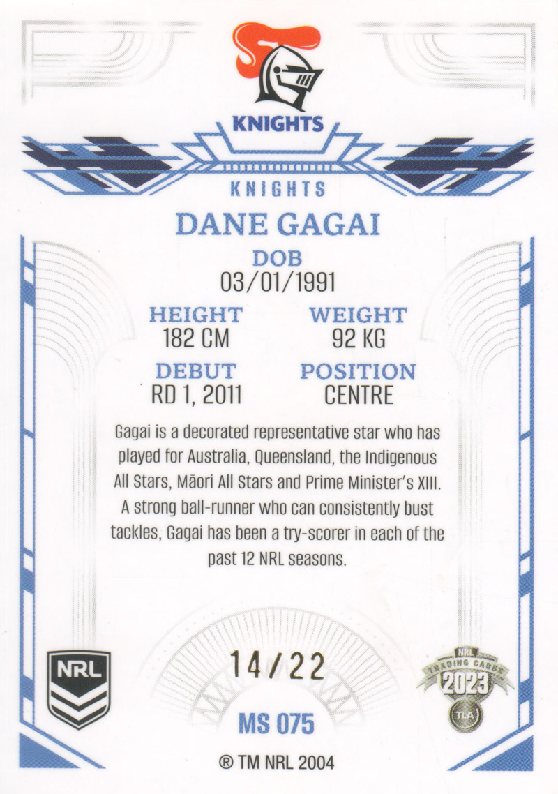 Dane Gagai back