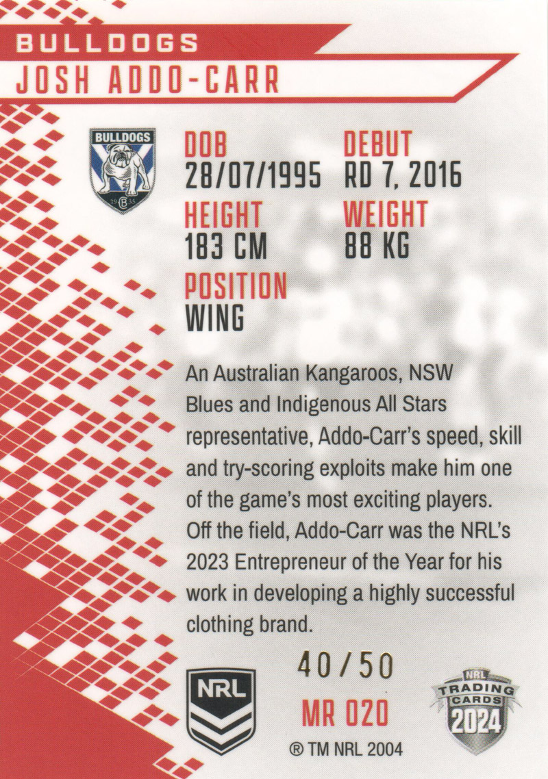 Josh Addo-Carr back