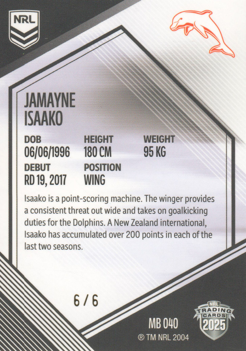 Jamayne Isaako back