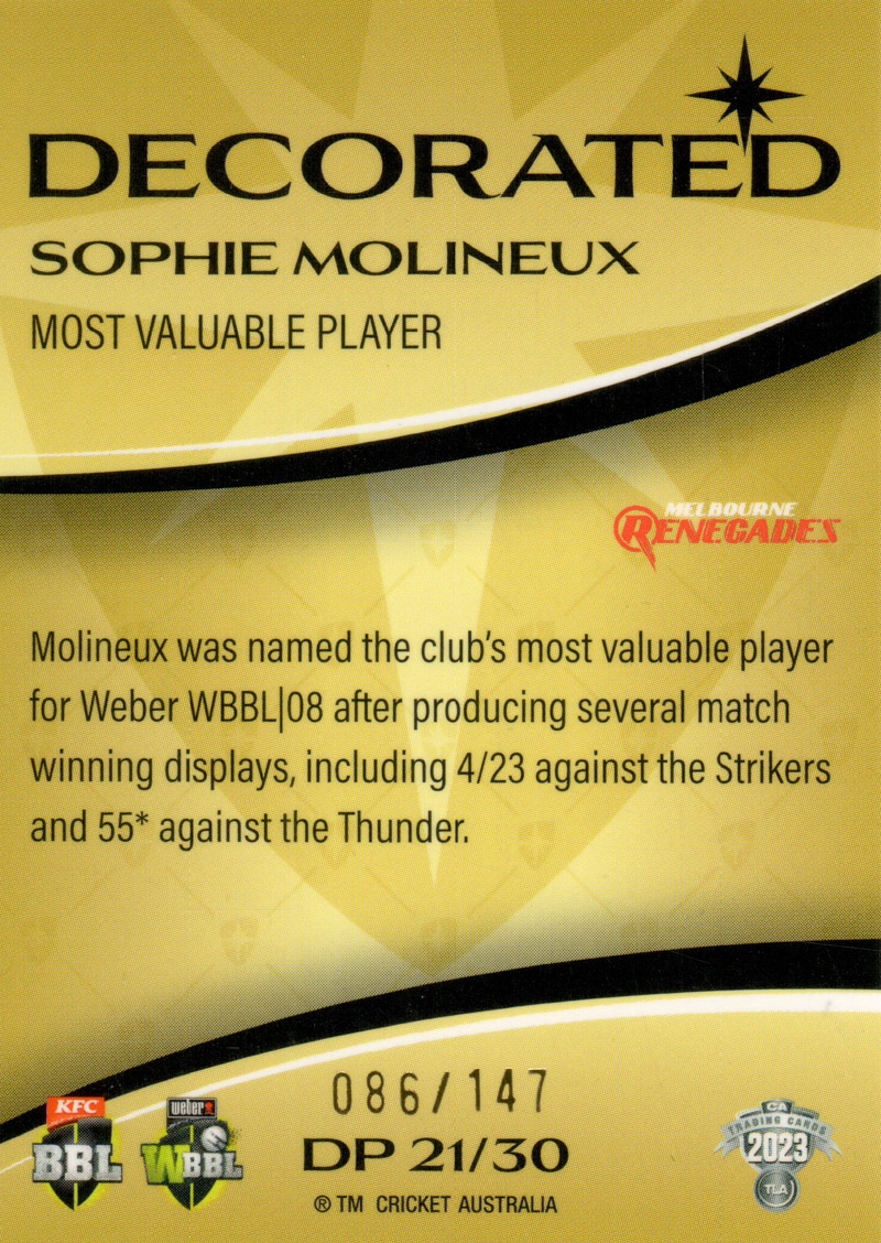 Sophie Molineux back