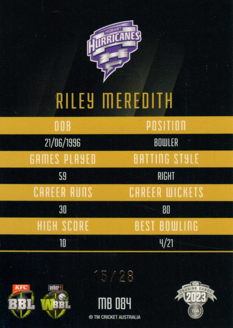 Riley Meredith back