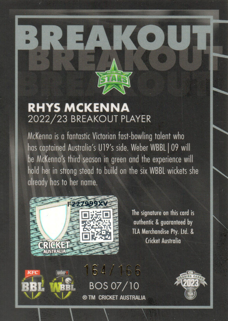 Rhys McKenna back