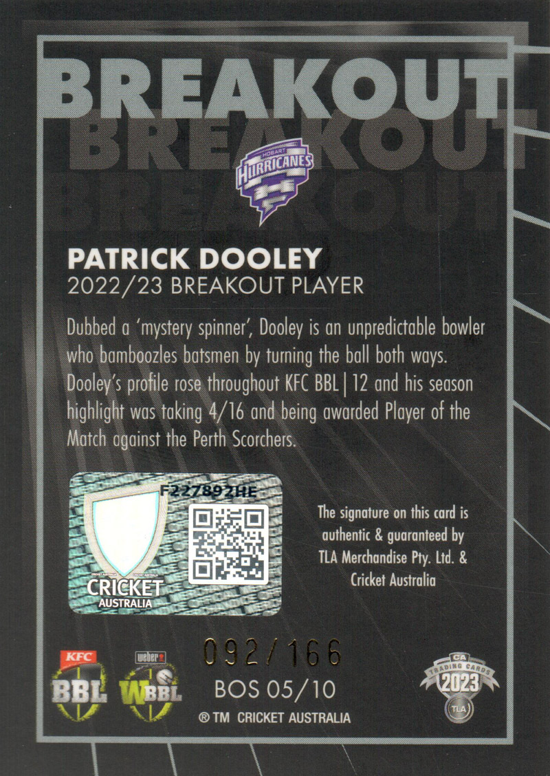 Patrick Dooley back