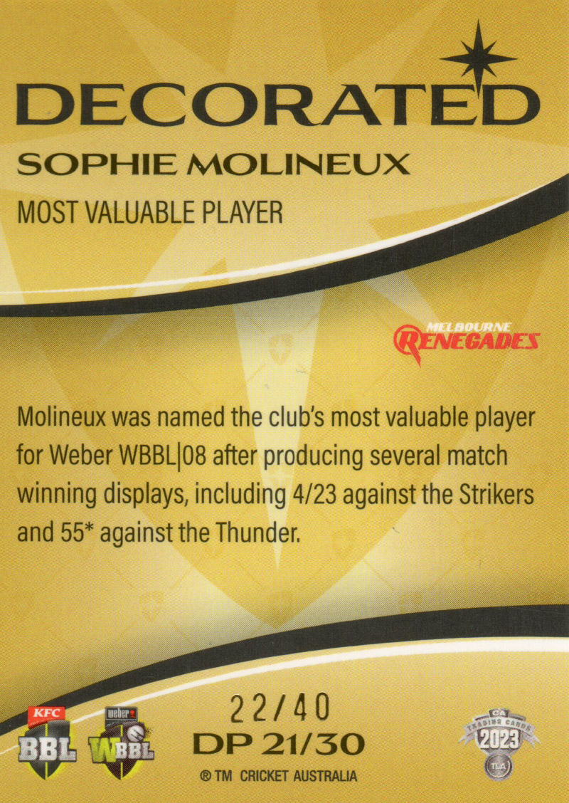 Sophie Molineux back