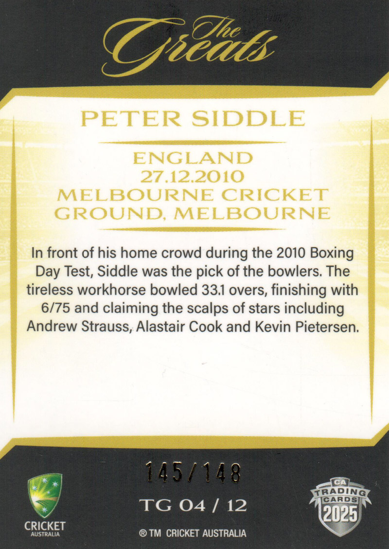 Peter Siddle – 27.12.2010 back