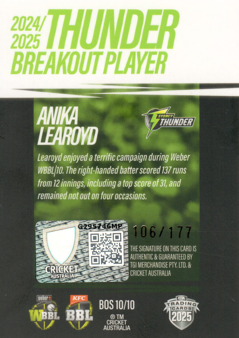 Anika Learoyd back