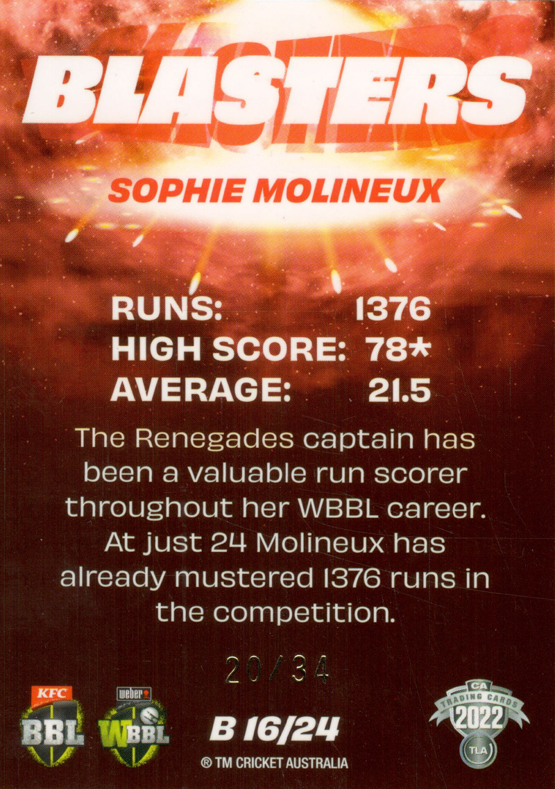 Sophie Molineux back