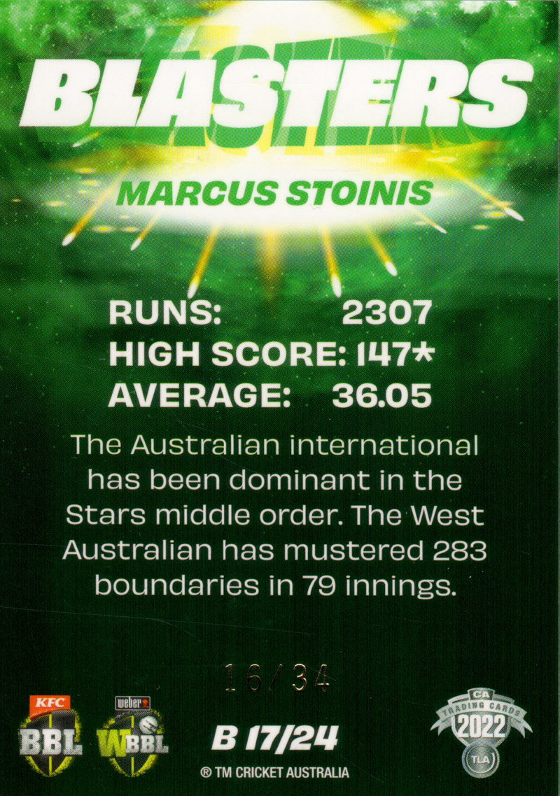 Marcus Stoinis back