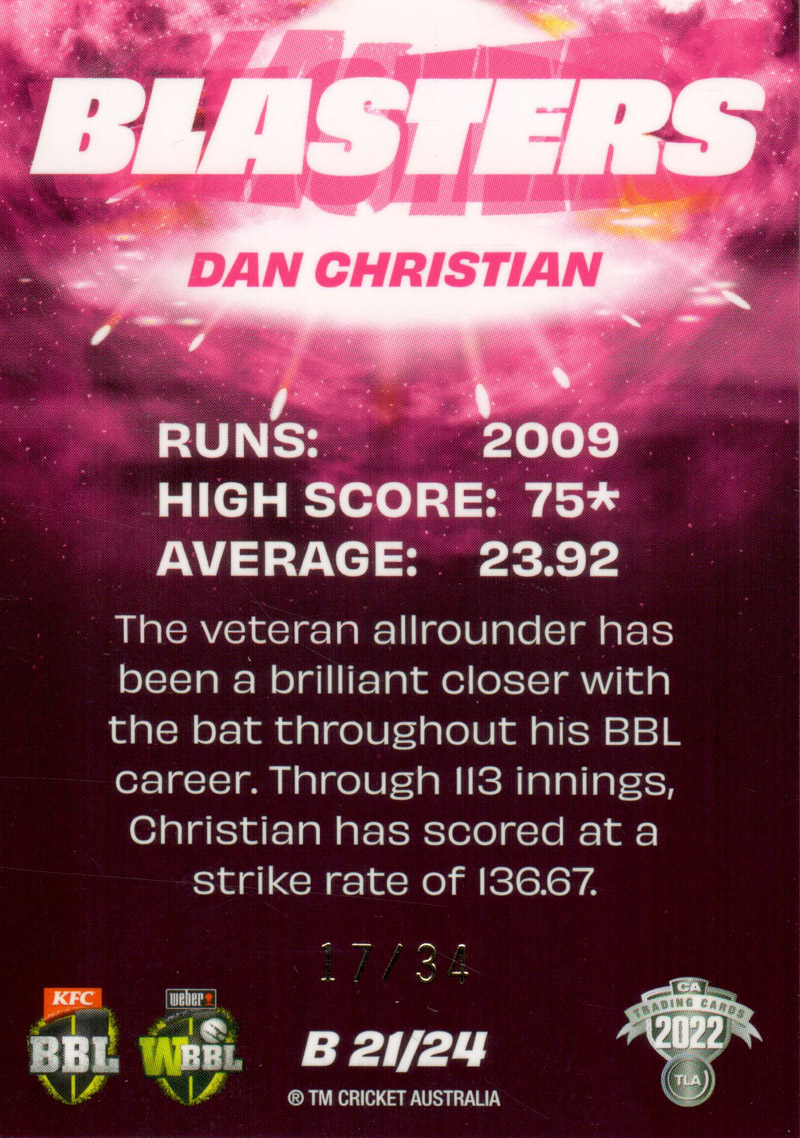 Daniel Christian back
