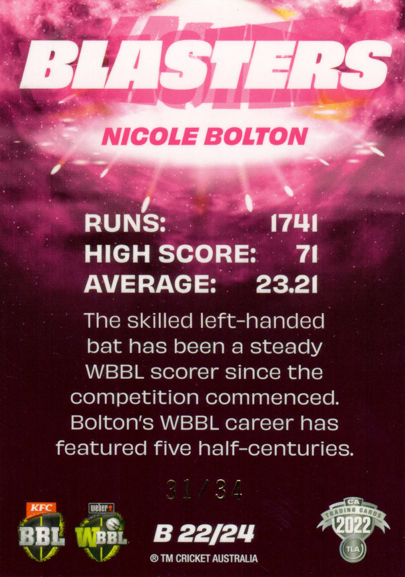 Nicole Bolton back