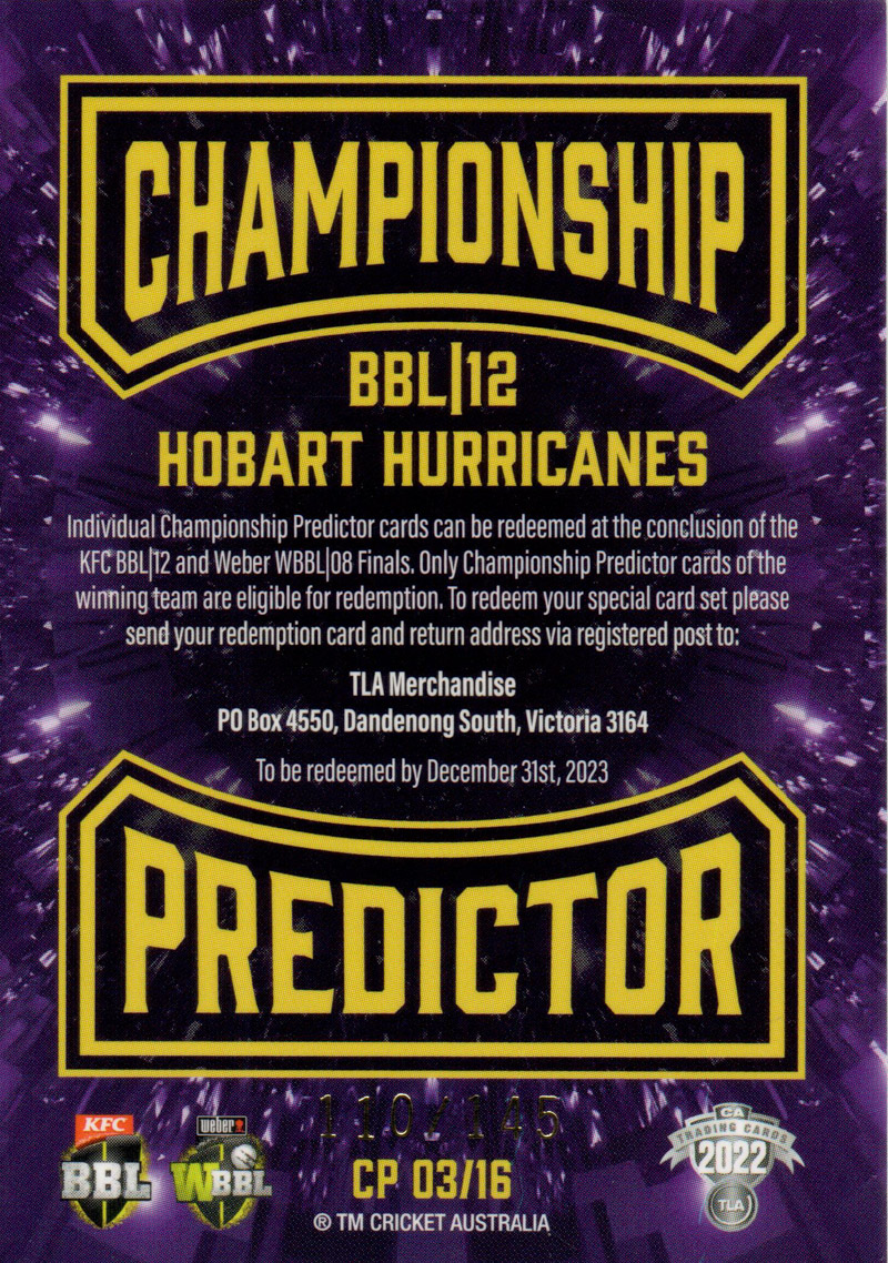 Hobart Hurricanes back