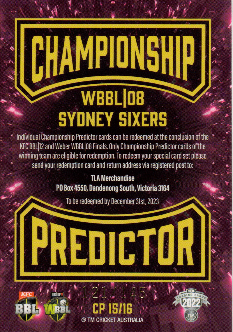 Sydney Sixers back
