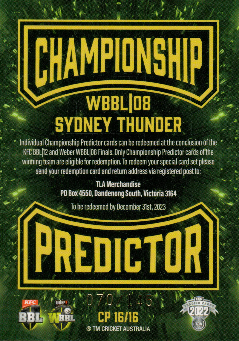 Sydney Thunder back