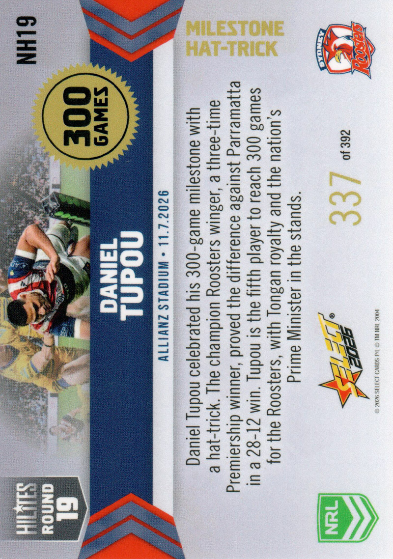 Daniel Tupou back