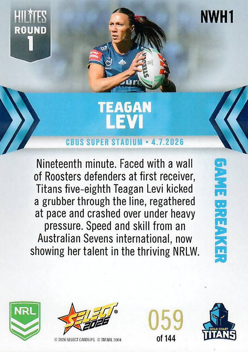 Teagan Levi back