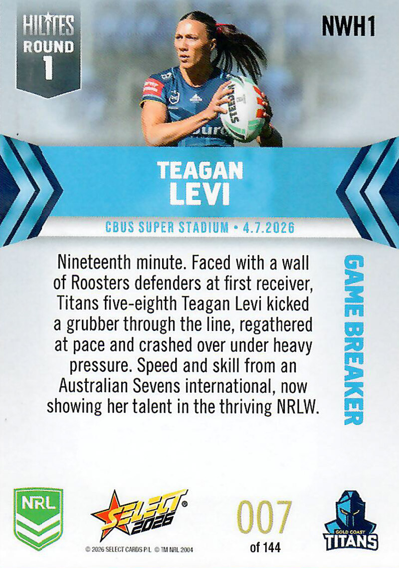 Teagan Levi back